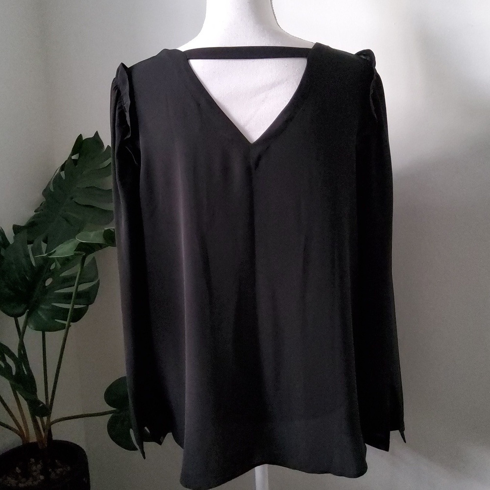 LOFT Ruffle Sleeve Blouse - Picture 2 of 6